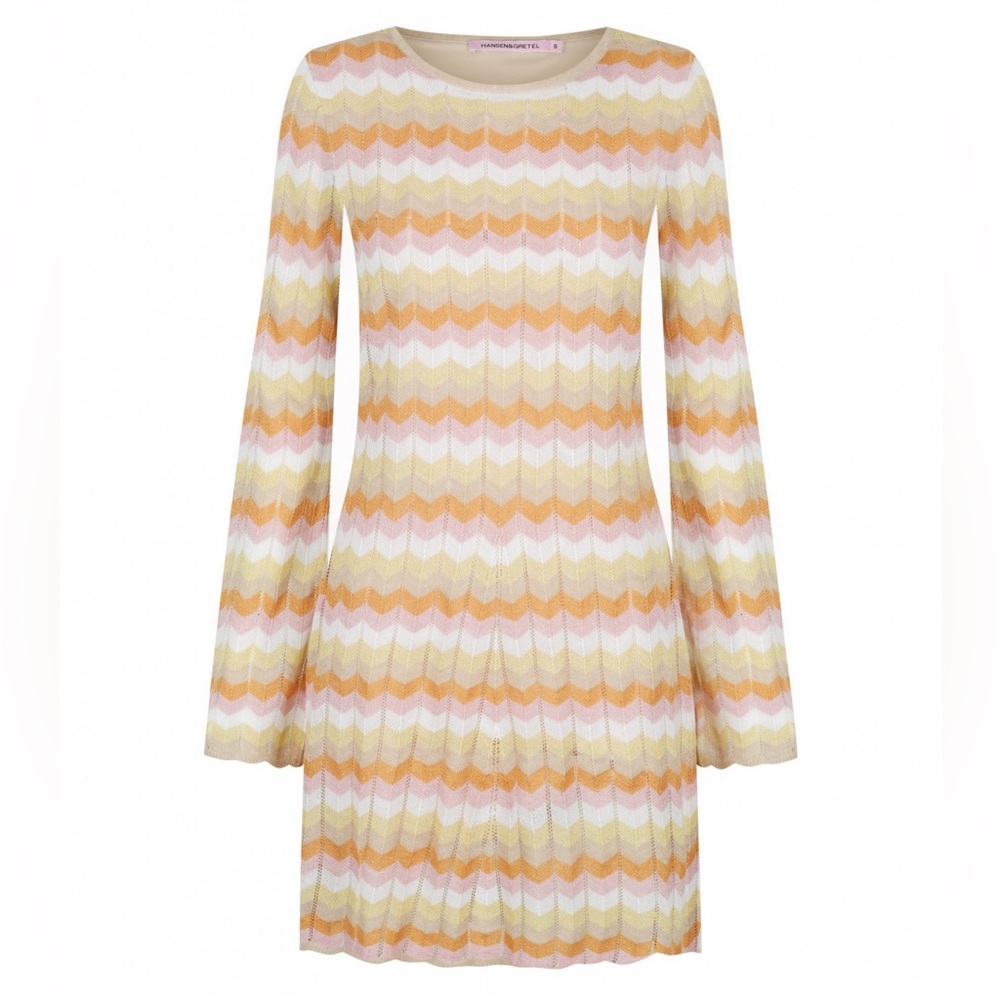 Hansen & Gretal Ashlen Dress in Sunset Ripple Size Medium
